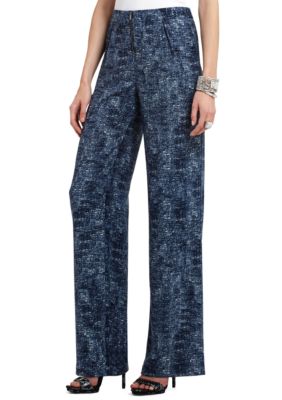BCBGMAXAZRIA Printed Wide Leg Pant