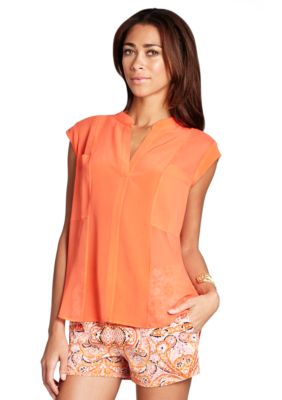 BCBGMAXAZRIA Addison Sleeveless Blouse
