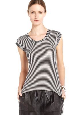 BCBGMAXAZRIA Asymmetrical Hem Knit Top
