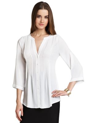 BCBGMAXAZRIA Twiggy Pintucked Top