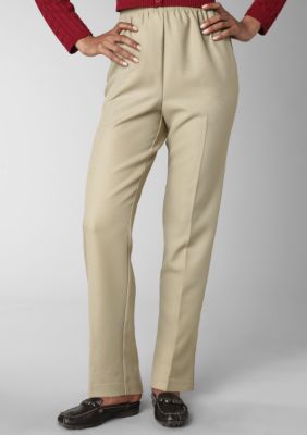 Alfred Dunner Solid Pull-on Pants