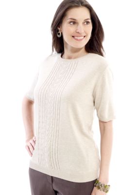 Alfred Dunner Classic Short Sleeve Shell