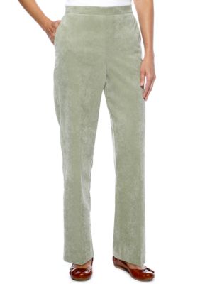 Alfred Dunner Quincy Market Flat Front Corduroy Regular Pant