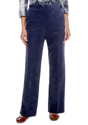 Alfred Dunner Quincy Market Flat Front Corduroy Regular Pant
