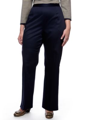 Alfred Dunner Plus Size Prince Street Pull On Pant Average Inseam