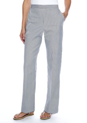 Alfred Dunner South Hampton Pinstripe Pant Short Inseam
