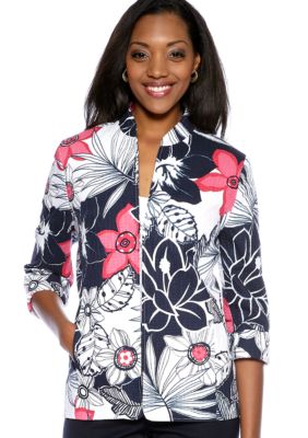 Alfred Dunner Petite South Hampton Tropical Quilted Jacket