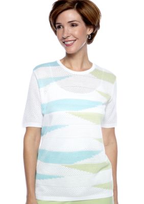 Alfred Dunner Crystal Cove Broken Arrows Sweater