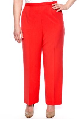 Alfred Dunner Plus Size Monaco Proportioned Pull On Pant Short Length