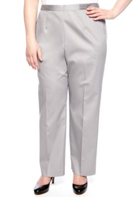 Alfred Dunner Plus Size City of Lights Proportioned Pull On Pant Short Length