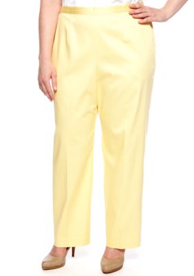 Alfred Dunner Plus Size City of Lights Proportioned Pull On Pant Short Length