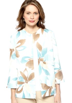 Alfred Dunner Notting Hill Floral Print Jacket