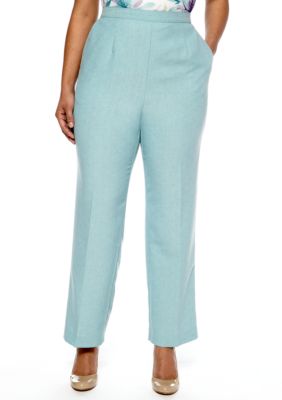 Alfred Dunner Plus Size Notting Hill Proportioned Pull On Pant Short Inseam