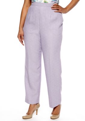 Alfred Dunner Plus Size Notting Hill Proportioned Pull On Pant Average Inseam