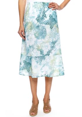 Alfred Dunner Petite Notting Hill Floral Print Skirt