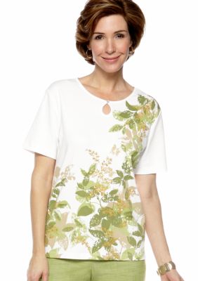 Alfred Dunner Al Fresco Leaves Tee