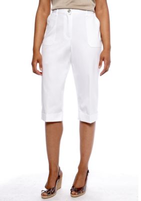 Alfred Dunner Petite Jet Setter Patch Pocket Capri