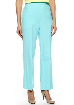 Alfred Dunner Walking On Sunshine Pull On Pant Short Inseam