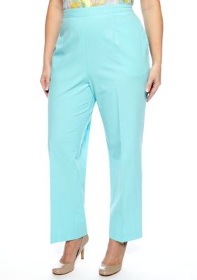 Alfred Dunner Plus Size Walking On Sunshine Pull On Pant Short Inseam