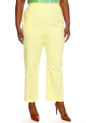 Alfred Dunner Plus Size Walking On Sunshine Pull On Pant Average Inseam