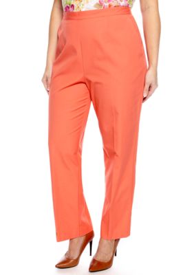 Alfred Dunner Plus Size Laguna Beach Pull On Pant Short Inseam