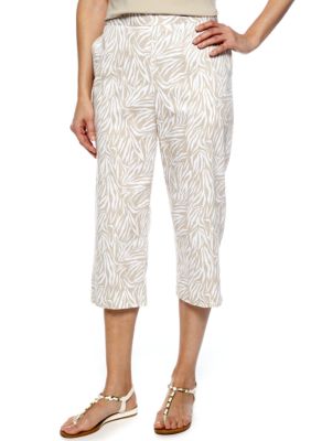 Alfred Dunner Sahara Desert Animal Print Capri