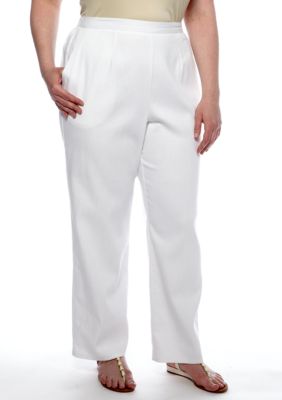 Alfred Dunner Plus Size Sahara Desert Pull On Pant Average Inseam