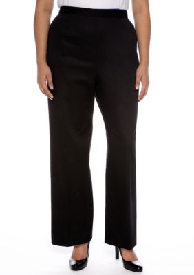 Alfred Dunner Plus Size French Riviera Pull On Pant Average Inseam