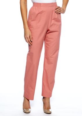 Alfred Dunner Petite Summer Haze Pull On Pant Average Inseam