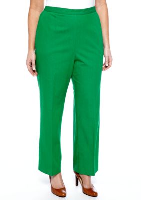 Alfred Dunner Plus Size Cool Breeze Pull On Pant Average Inseam