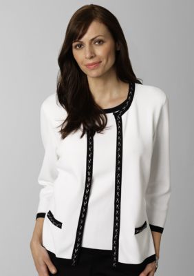 Alfred Dunner Sutton Place Chain link Sweater