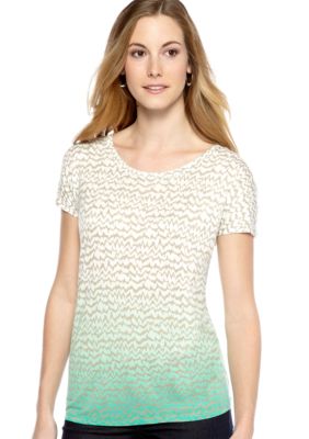 New Directions Weekend Short Sleeve Hi-Lo Tee