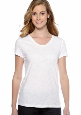 New Directions&reg; Weekend V-Neck Slub Core Tee