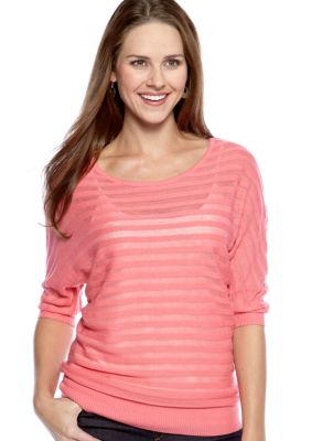 New Directions&reg; Weekend Shadow Stripe Sweater