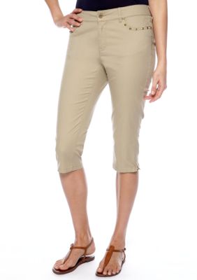 New Directions Weekend Studded Jean Capri