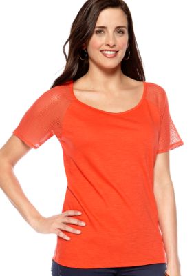 New Directions Weekend Crochet Sleeve Tee