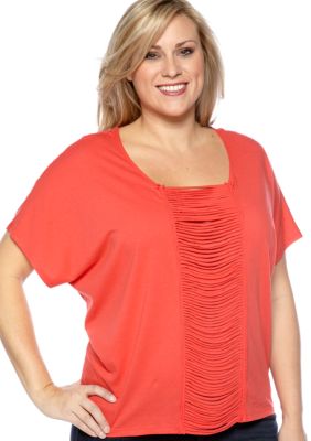 New Directions Weekend Plus Size Short Sleeve Dolman Top