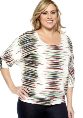 New Directions Weekend Plus Size Knit Dolman Sleeve Top