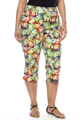 New Directions Weekend Plus Size Stud Capri