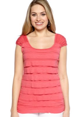 New Directions Shirred Cap Sleeve