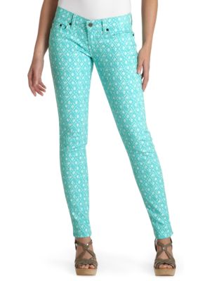 Levi's 524 Skinny in Fadeout Wintermint Print