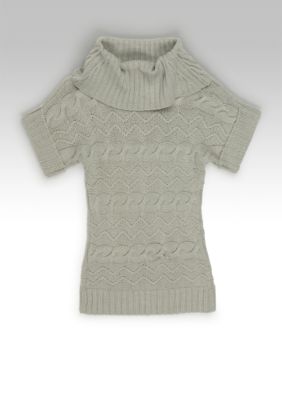 Red Camel&reg; Cowl Neck Cabled Sweater