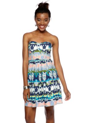 Red Camel Bustier Dress