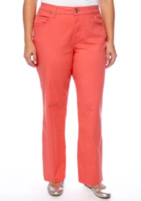 Bandolino Plus Size Mandie Colored Straight Leg Jean