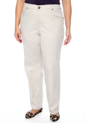 Bandolino Plus Size Mandie Colored Straight Leg Jean