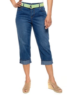 Bandolino Mandie Belted Denim Capri