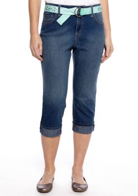 Bandolino Mandie Belted Denim Capri