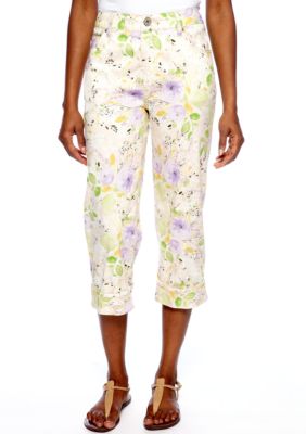 Bandolino Petite English Garden Printed Mandie Capri