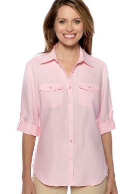 Button Front Linen Shirt