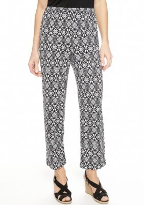 Choices Printed Crop Pant with Elastic Waist